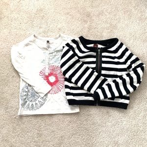 Lot of 2 Size 6 Tea long sleeve shirt and sweater